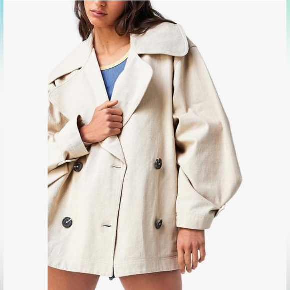 Free People Women's Highlands Solid Peacoat - Picture 2 of 13